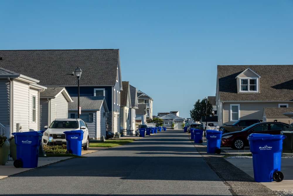 A view down a residential street in dagsboro de
